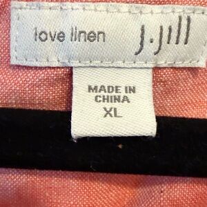 J. Jill Pink 100% Linen Dress Size XL
